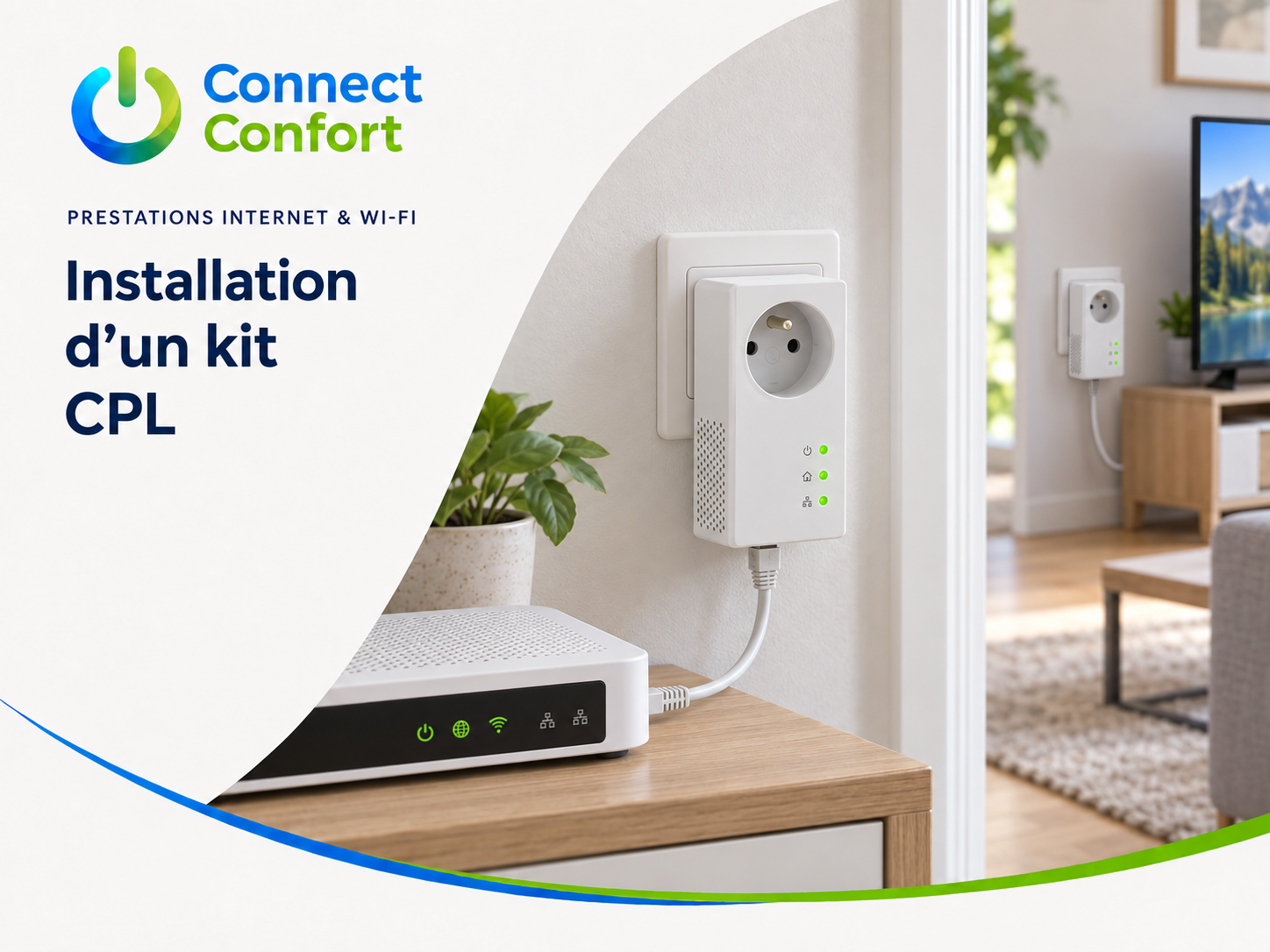 Installation d’un kit CPL à domicile à Clermont-Ferrand par Connect Confort