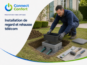 Installation de regard et rehausse télécom