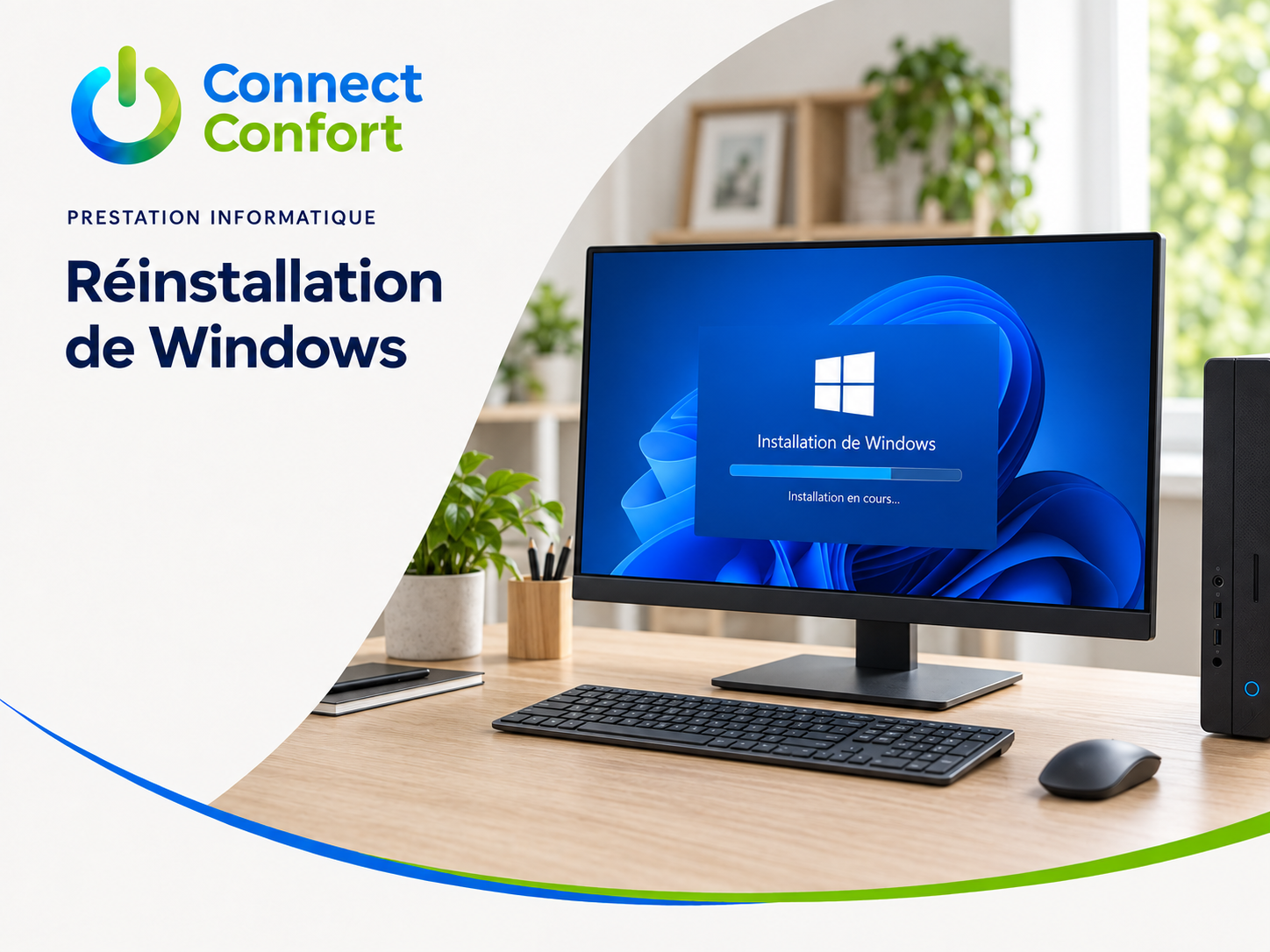 Réinstallation de Windows à domicile à Clermont-Ferrand par Connect Confort