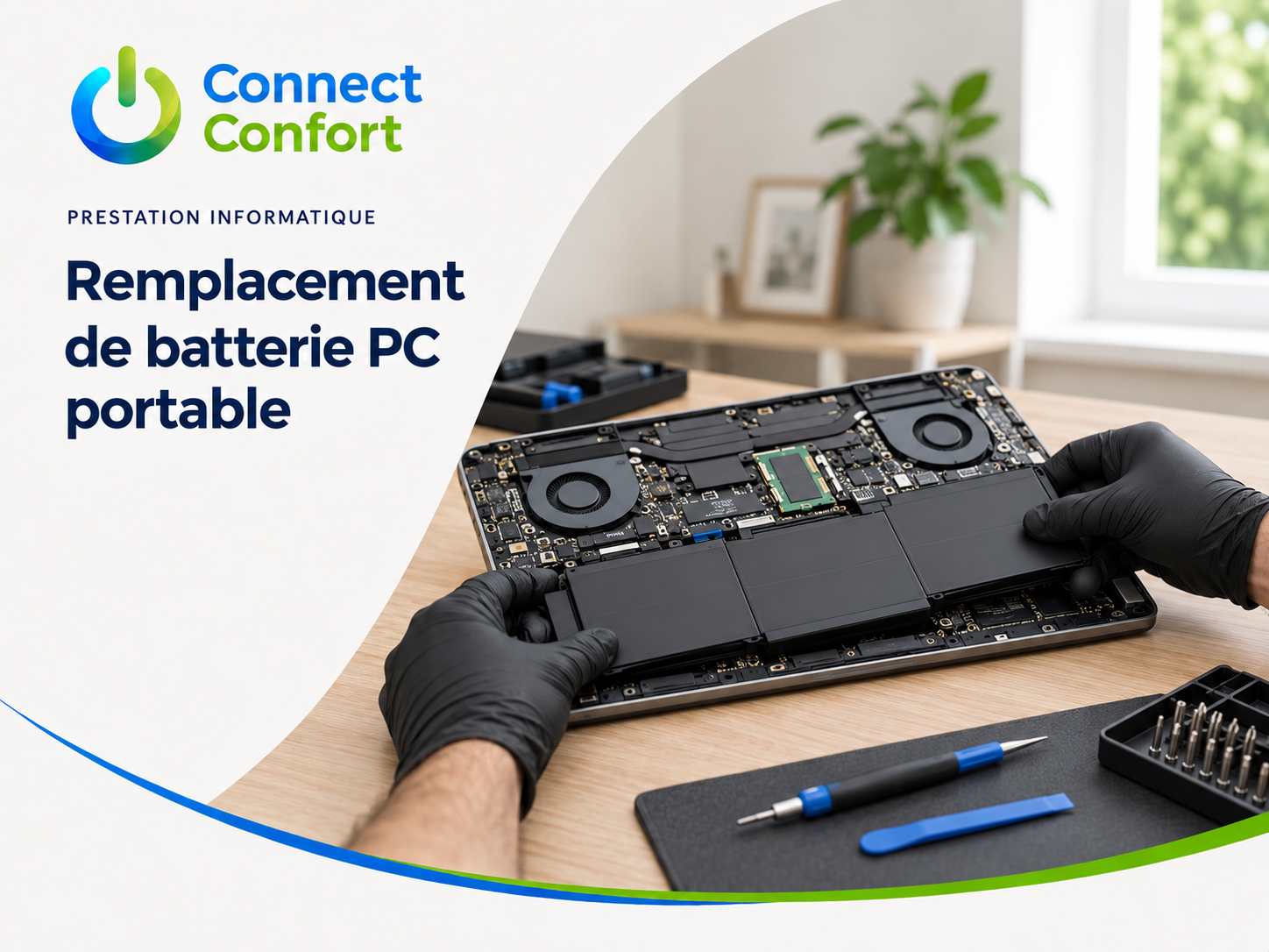 Remplacement de batterie de PC portable à Clermont-Ferrand par Connect Confort