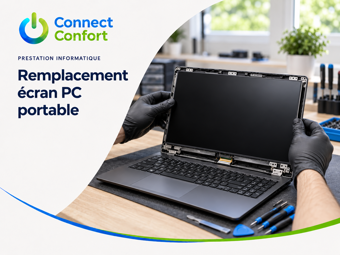 Remplacement d’écran de PC portable à Clermont-Ferrand par Connect Confort