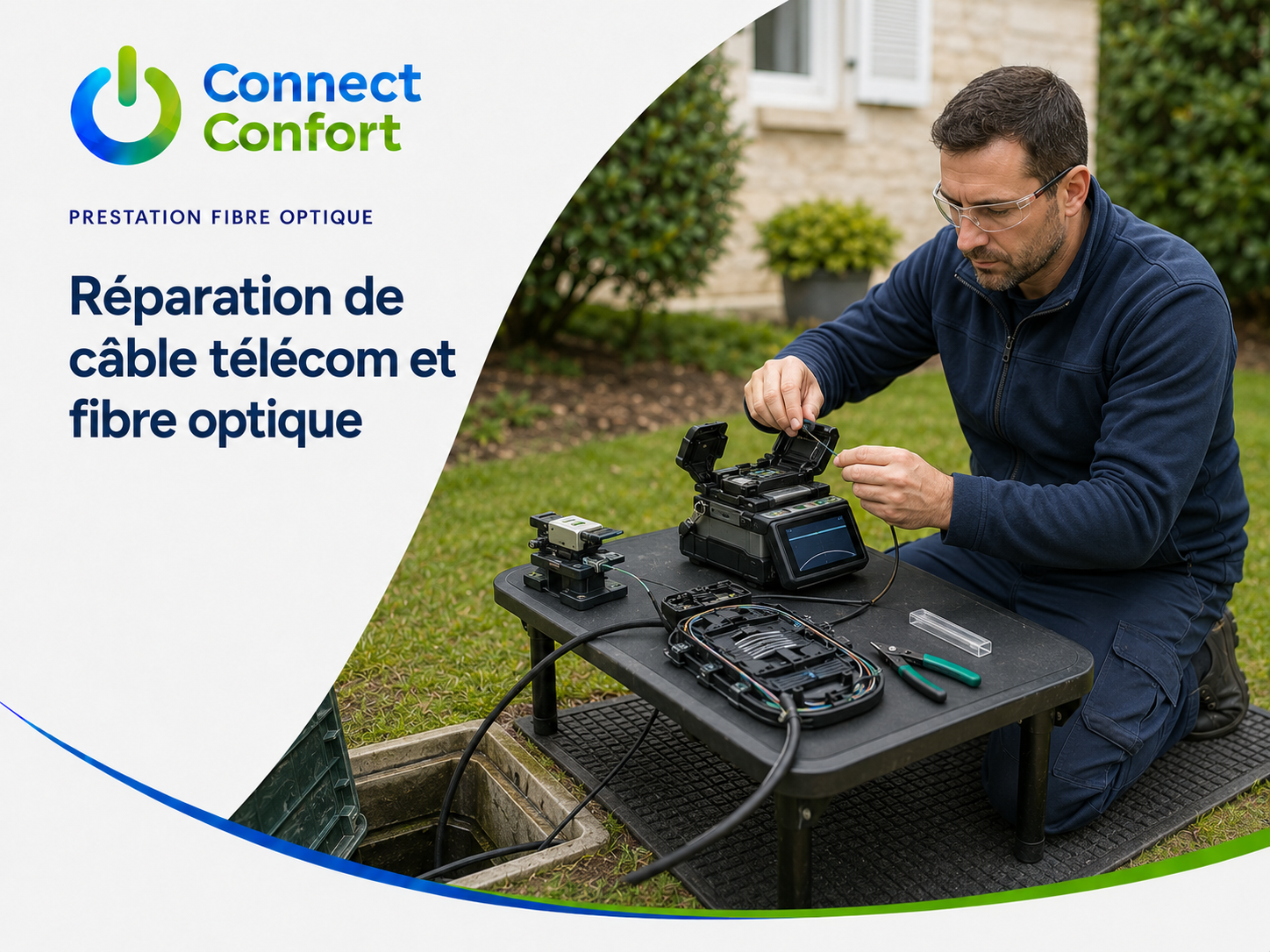 Réparation de câble télécom et fibre optique