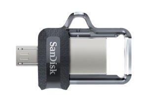 SanDisk 173384 lecteur USB flash 32 Go USB Type-A / Micro-USB Noir, Transparent