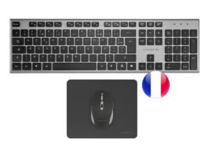 Tacens 6ZENITHFR clavier Souris incluse maison/bureau RF sans fil AZERTY Français Gris
